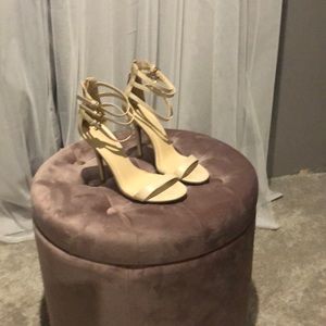Nude straps heels